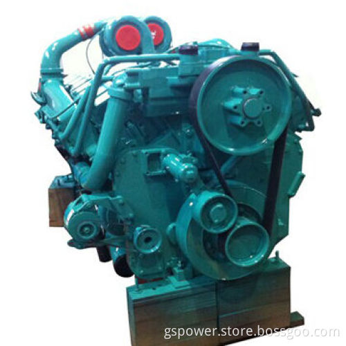 4-cycle vee 16-cylinder, turbocharged marine engine for gen-set